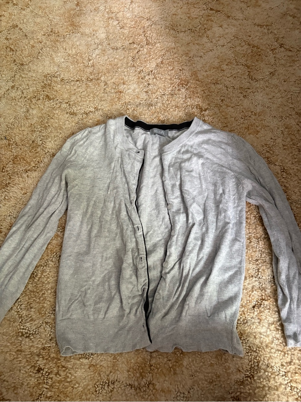 Gray 3/4 Sleeve Cardigan